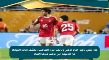 ماذا يعني تأجيل لقاء الأهلي وبالميراس؟ التفاصيل تكشف إعادة المباراة من الدقيقة التي توقف عندها اللقاء